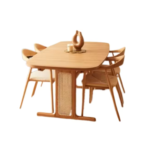 Fabricación en Indonesia Juego de restaurante de madera maciza con diseño japonés para muebles de restaurante y comedor - Product Image 1