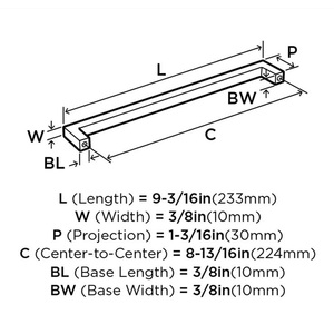 Tirador de barra central de gabinete de cajón de metal elegante para el hogar cocina muebles de oficina hardware puerta cajón armario manija - Product Image 3