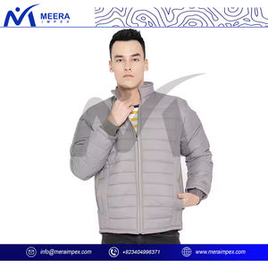 Men's Classic Puffer <b>Jacket</b> with Detachable Hood - Warm, Durable, and Stylish Outerwear for Winter, Skiing, and Outdoor Sports - Product Image 2