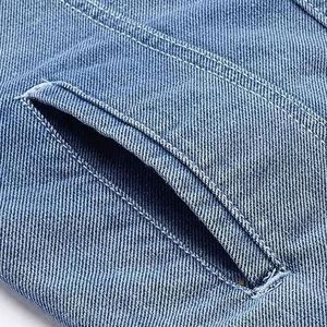 Chaqueta de Lona para Hombre, Estilo Clásico con Cierre de Botones Cubiertos, Ligera, Transpirable, Informal, con Bolsillos Delanteros con Logotipo, para Uso Urbano y al Aire Libre - Product Image 4