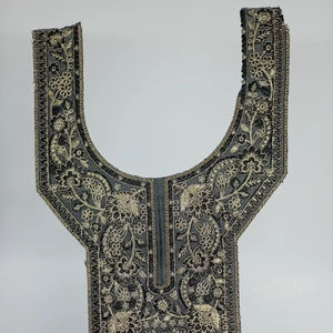 Trendy Indian Ethnic Embroidered <b>Net</b> <b>Fabric</b> Neck Lace Patches for Boutique Garment Work Suits Gowns Kurti Blouse Decoration - Product Image 1