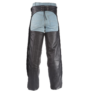 Chaps d'équitation en cuir véritable de qualité supérieure pour hommes produits d'équitation haut de gamme entièrement en cuir coupe ample - Product Image 5