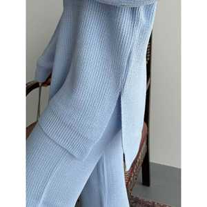 Conjunto de Punto con Cierre para Mujer 1556, Suéter y Pantalones Cómodos - Product Image 1