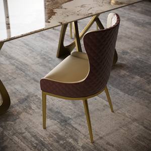 Sillas de Comedor Contemporáneas Elisabeth Design con Tapicería de Cuero Sintético y Patas de Metal - Muebles para el Hogar - Product Image 3