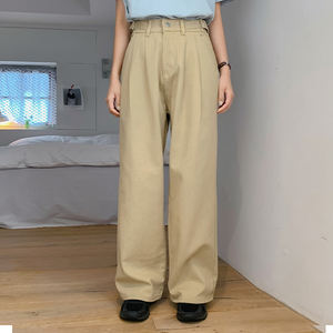 Prix de haute qualité coupe ample large femmes pantalons exportation fournitures de marque coton vacances Look Eden Bezo coton pantalon large - Product Image 3