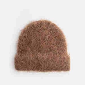 หมวกบีนนี่คุณภาพสูง อุ่นสบายสำหรับฤดูหนาว ผลิตจากอะคริลิกผสมขนโมแฮร์ ขอบพับได้ สำหรับผู้ชาย - Product Image 1