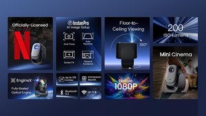 Dangbei N2 Mini Chiếu Chính thức Được Cấp Phép 1080P Thông Minh Xách Tay Đèn <span class=keywords><strong>LED</strong></span> Cho Dolby Âm Thanh Tự Động Tập Trung Keystone 200 Lumens - Product Image 2