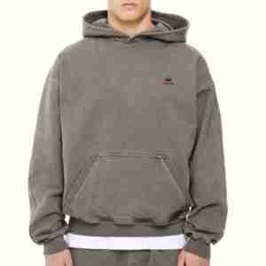 New Style Acid Washed Streetwear Vintage Zip Hoodie High Quality Men's 100% Cotton Eco-Friendly Quick Dry Drop Shoulder Hoodie - Product Image 4