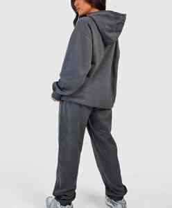 Conjunto de Sudadera y Pantalones Deportivos Elegantes de Poliéster/Algodón al por Mayor para Mujer, Logotipo Personalizado, Alta Calidad, Cierre de Cremallera, Anti-Pilling, para Invierno - Product Image 3