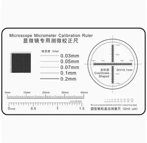 Regla de corrección microscópica calibre de punto de película regla flexible transparente flexible