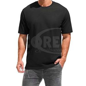 T-shirts pour hommes légers 140gsm en gros personnalisé vierge 100% coton lâche col rond conception respirante - Product Image 3