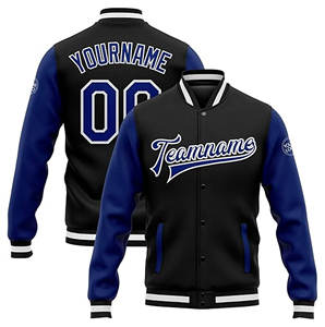 Royal Custom Unisex Varsity Jacket Cuerpo de lana Mangas de cuero Estilo universitario Bomber Invierno Personalizado Nombre del equipo Hombres Mujeres - Product Image 3