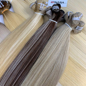 Extensiones de Cabello Humano Natural Liso Virgen de Doble Calidad Superior de Máquina de 100 g y 65 cm de la NASA en Todos los Colores - Product Image 1