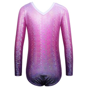 Custom Spandex manga larga diamantes de imitación sublimación rítmica Cheerleading leotardos al por mayor ropa de gimnasta - Product Image 2