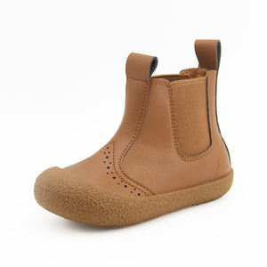 Bottes Chelsea d'<span class=keywords><strong>hiver</strong></span> pour enfants, bottes en cuir doublées de polaire pour garçons, bottes Martin pour filles - Product Image 1
