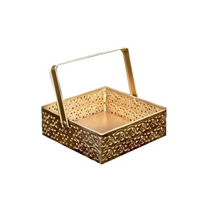 Cesta de almacenamiento de malla de alambre de metal del mercado indio Cesta de almacenamiento grande hecha a mano de color negro para el hogar y la Oficina - Product Image 5