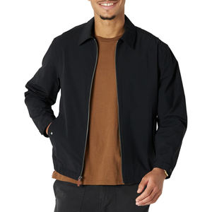 Blouson aviateur zippé léger et extensible de coupe décontractée pour homme - Product Image 1