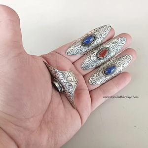 Anillos de plata alemanes Kuchi de calidad superior Diseño tribal colorido Joyería de Venta caliente - Product Image 2