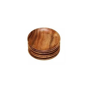 Assiette de service en bois naturel écologique, vaisselle en bois pour la maison et la cuisine, assiettes rondes, assiette en bois pour fruits, prix de gros - Product Image 2