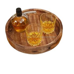 Juego de bandejas de servir de madera ecológicas de lujo, aptas para lavavajillas y microondas, para uso doméstico, hotelero y en restaurantes, de Falak World Export - Product Image 4