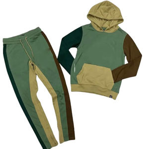 100% algodón de gran tamaño para hombre, ropa de entrenamiento para correr de alta calidad, conjuntos de chándal transpirable de talla grande, oferta sólida ecológica - Product Image 6