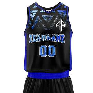 Nouveaux ensembles de basket-ball à sublimation pour hommes, fourniture OEM, matériau 100% polyester de haute qualité, prix bon marché pour hommes - Product Image 4