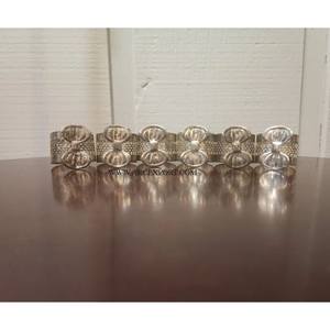 <b>Silver</b> Plated Leaf Design Metal <b>Napkin</b> Ring Holder for Wedding and Giveaways Decor Eco-Friendly <b>Napkin</b> Rings in Wholesale Price - Product Image 3