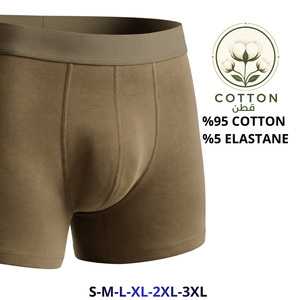 Caleçons boxers respirants pour hommes, taille mi-haute, couleur unie, sous-vêtements doux et élastiques - Product Image 5