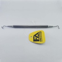 Kit de manucure et pédicure professionnel durable en acier inoxydable à double extrémité, 1,5 mm, 13 cm, avec lime à ongles