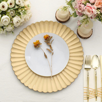 Assiettes de chargeur de couleur verte élégantes de vente chaude pour le dessus de table de restaurant et les assiettes de gâteau de dîner de mariage
