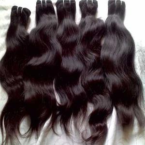 Extensiones de Cabello Humano Virgen Indio de la Mejor Calidad, Color Negro Liso, Sin Enredos ni Caída, de Proveedor de Templo - Product Image 1