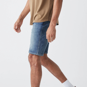 Pantalones cortos de mezclilla lavados ligeros informales para hombre al por mayor ropa de calle transpirable con bolsillos altos de secado rápido hecha a medida para el verano - Product Image 2