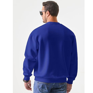 Casual Men's Loose Fit Round Neck Sweatshirt with Long Sleeves Customized Factory Printed Pullovers for Export. - Product Image 2
