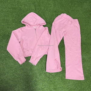 ชุดวอร์มทรงถุงผ้าฟลีซโอเวอร์ไซส์สำหรับผู้ชายชุดวอร์มผ้าฝ้าย100% แกรม500แบบกำหนดเอง - Product Image 4