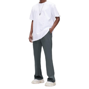 กางเกงแฟชั่นผู้ชายทรงขาบาน กางเกงวอร์ม สกรีนโลโก้ได้ ผ้าฝ้ายฟลีซ ระบายอากาศ เอวกลาง ทรงขาบาน สไตล์สตรีทแวร์และลำลอง - Product Image 5