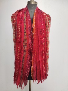 ผ้าไหมลายทางสีสันสดใสผ้าพันคอแฟชั่นสำหรับผู้หญิงยาวคอยาวผ้าพันคอนุ่มสบายน้ำหนักเบา - Product Image 3