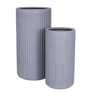 Grande jardinière moderne extérieure en béton moules pot de fleur en fibre de verre blanc en ciment pour jardin