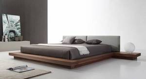 Muebles de dormitorio de diseño europeo moderno de lujo para TH-H8423, cama real tipo integrada con Mesillas de noche en cabecero supergrande - Product Image 2