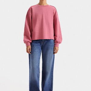 Sudadera Rosa Sólida Cálida de Invierno para Mujer, Sudadera Informal de Punto 100% Algodón, Sudadera Suave de Forro Polar, Ropa de Calle Cómoda Hecha en Pakistán - Product Image 3