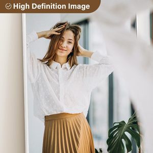 Treo Tường Đầy Đủ-Chiều Dài Tròn Hình Chữ Nhật Cơ Thể Gương Nghiêng Khung Giá Cho Phòng Ngủ & Phòng Khách Cho Căn Hộ Sử Dụng - Product Image 6