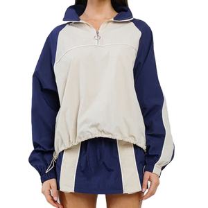 Ensembles deux pièces coupe-vent légers couleur unie personnalisés pour la pluie, style streetwear 2026 - Product Image 2