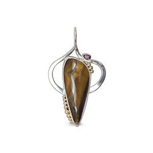 Tiger Eye Gemstone Vintage Pendentif fait à la main 925 Solid Sterling Silver Designer pendentif au prix le plus bas pour femmes et hommes - Product Image 1