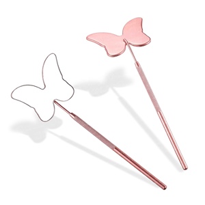 Accesorios para Pestañas, Espejo de Extensión de Pestañas con Mango de Acero Inoxidable, Forma de Mariposa, Diseño Desmontable con Aumento para Ver las Pestañas - Product Image 2