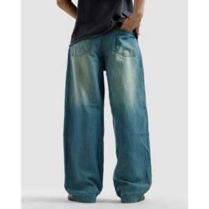 กางเกงยีนส์ทรงวินเทจ ขาบาน ทรงหลวม เอวสูง สไตล์สตรีทแวร์ ผ้าเดนิม ตกแต่งคริสตัลเพชร สีเข้ม - Product Image 5