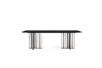 Pieds de table à manger rectangulaire modernes, base en métal, structure minimaliste, support de mobilier contemporain