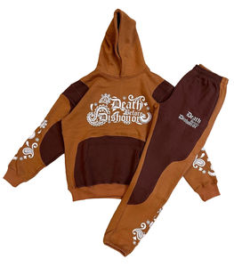 New Fashionable Unisex Customized Panel <b>Work</b> Custom Colors Silk Screen Printed Cotton <b>Fleece</b> Heavyweight Winter Two Piece Men's - Product Image 3