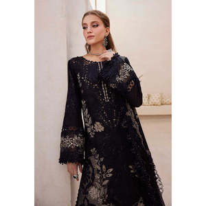 Maria.B. Luxury Lawn <b>Eid</b> Edit'26 Black Shalwar Kameez Cotton Loose Fit <b>Pakistani</b> <b>Dress</b> for Women - Product Image 3
