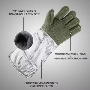 Guantes de Seguridad para Soldadura, Guantes Aislantes de Papel de Aluminio, Guantes Aluminizados de Alta Temperatura, Resistentes al Calor, para Bomberos - Product Image 5