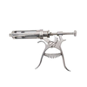 New Arrival 50ML Pistol Metal Automatic <b>Syringe</b> Professional Top German Quality <b>Veterinary</b> Instruments - Product Image 2