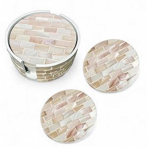 ผู้ผลิตโดยตรง ที่รองแก้วสไตล์โบฮีเมียน ทำจากเปลือกหอยมุก ผลิตในเวียดนาม สำหรับขายส่ง อุปกรณ์เครื่องดื่ม ของตกแต่งบ้าน สำหรับการจัดจำหน่าย - Product Image 1